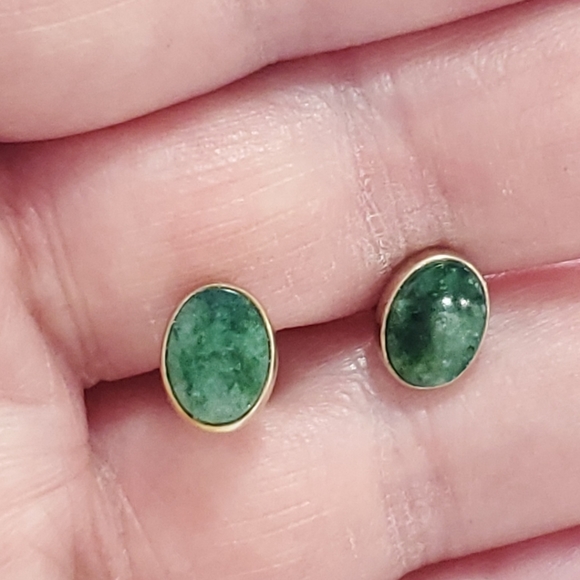 14k Jade Earrings - Picture 10 of 10